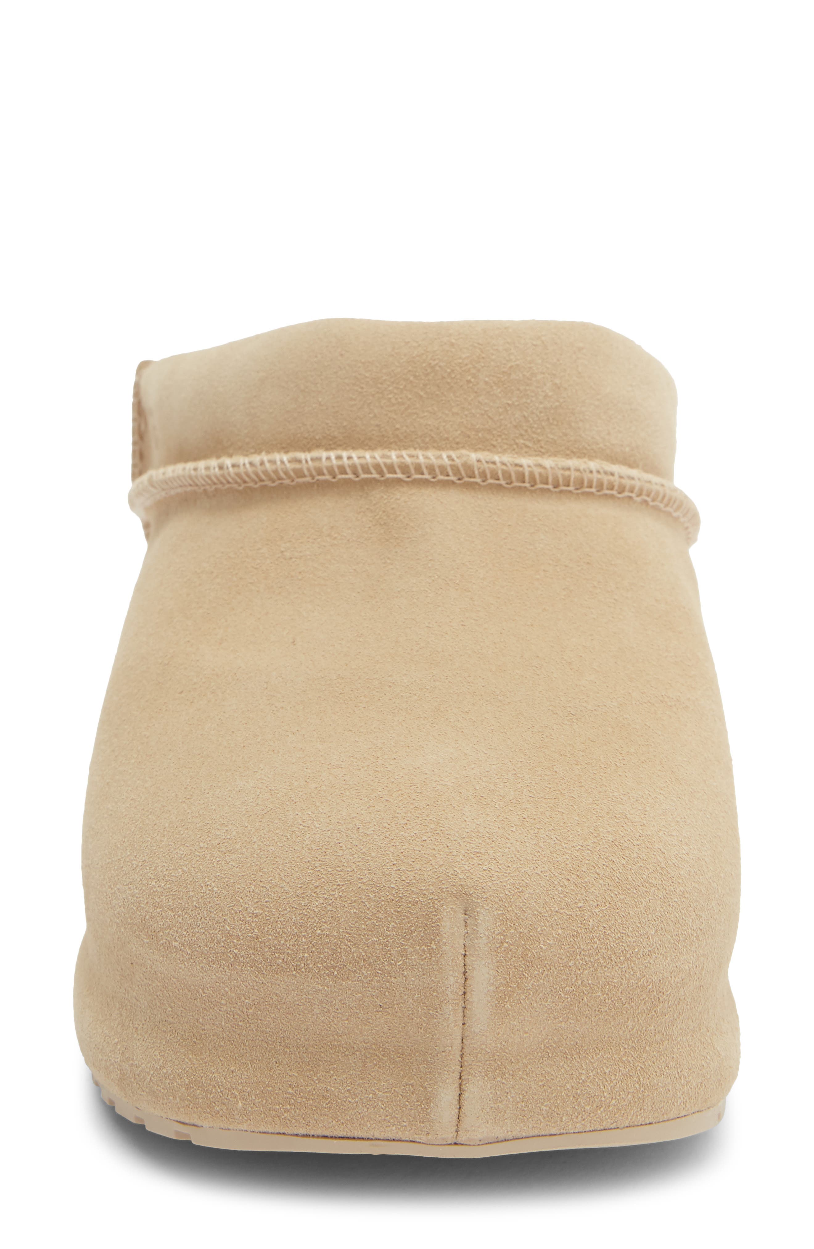 Enwrap Genuine Shearling Lined Leather Clog, Alternate, color, MUSTARD SEED