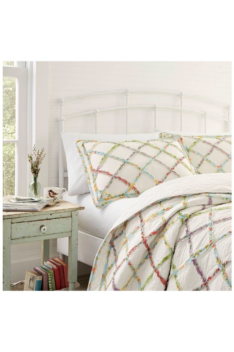 Ruffle Garden Quilt, Alternate, color, CREAM MULTI
