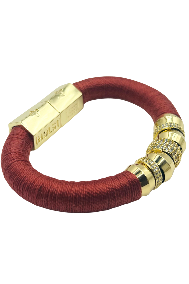 Luxe Colorblock Bracelet, Alternate, color, Rust