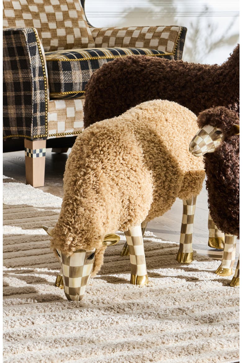 Latte Small Sheep Figurine, Alternate, color, BEIGE