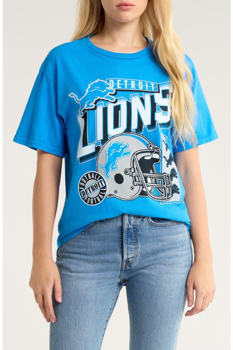 Lions Checkdown Graphic T-Shirt, Main, color, LIONS BLUE