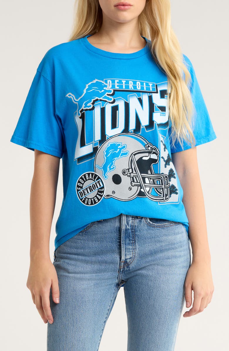 Junk Food Lions Checkdown Graphic T-Shirt, Main, color, Lions Blue