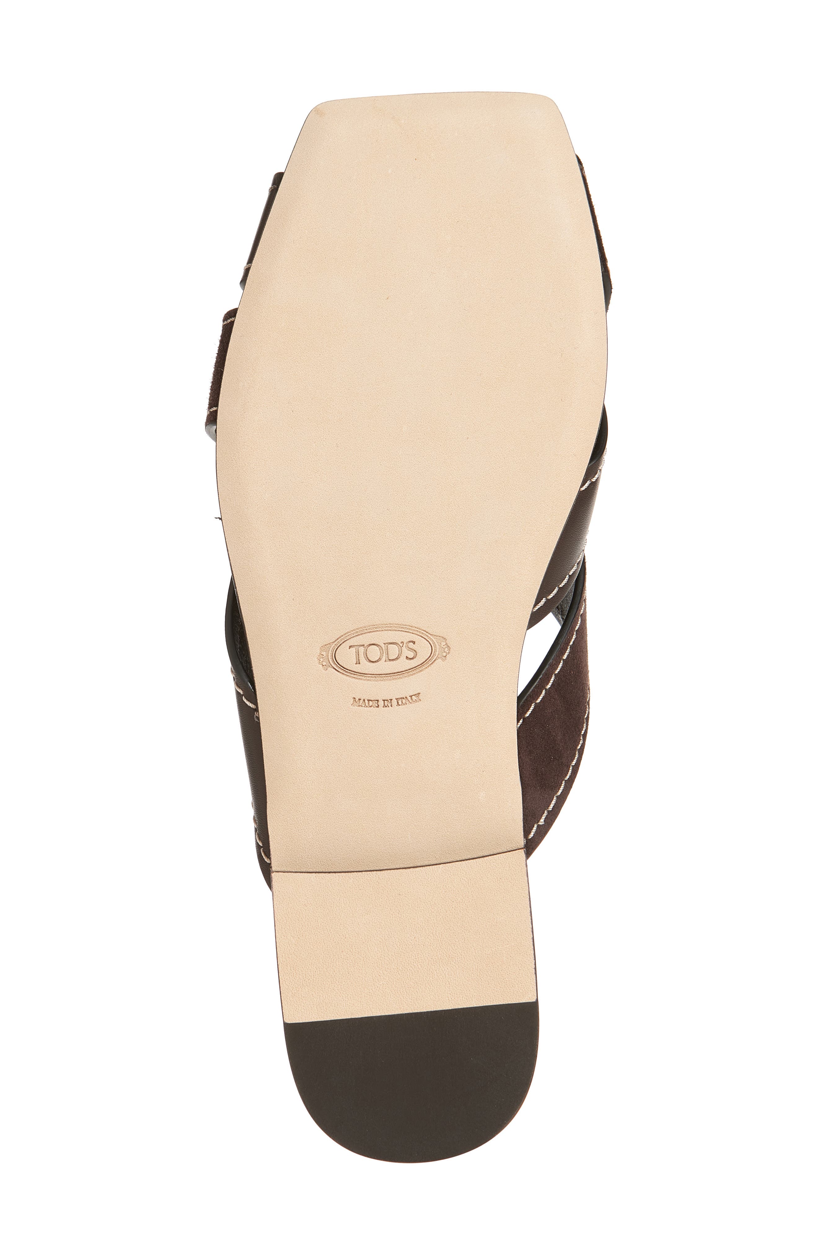 Tod's Slide Sandal, Alternate, color, Palissandro