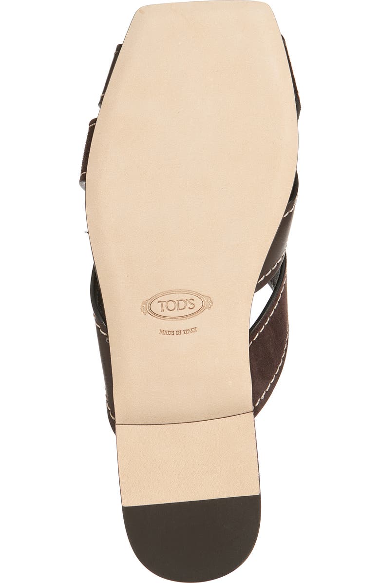 Tod's Slide Sandal, Alternate, color, Palissandro