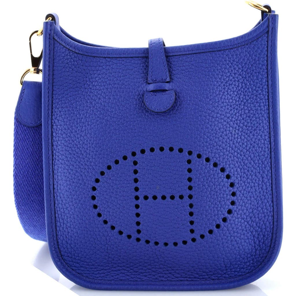 Pre-owned Hermes Hermes Evelyne Bag Gen Iii Clemence Tpm In Blue