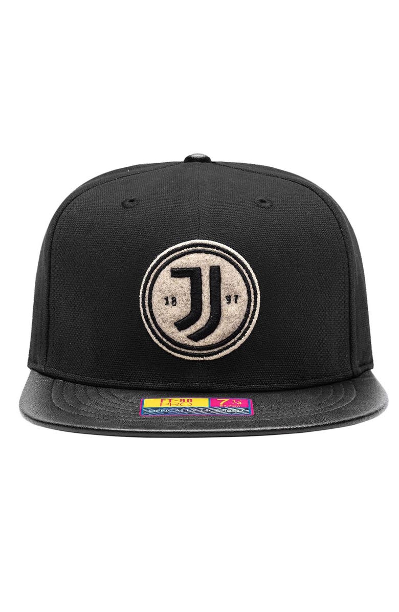 FAN INK Men's Black Juventus Swatch Fitted Hat, Alternate, color,