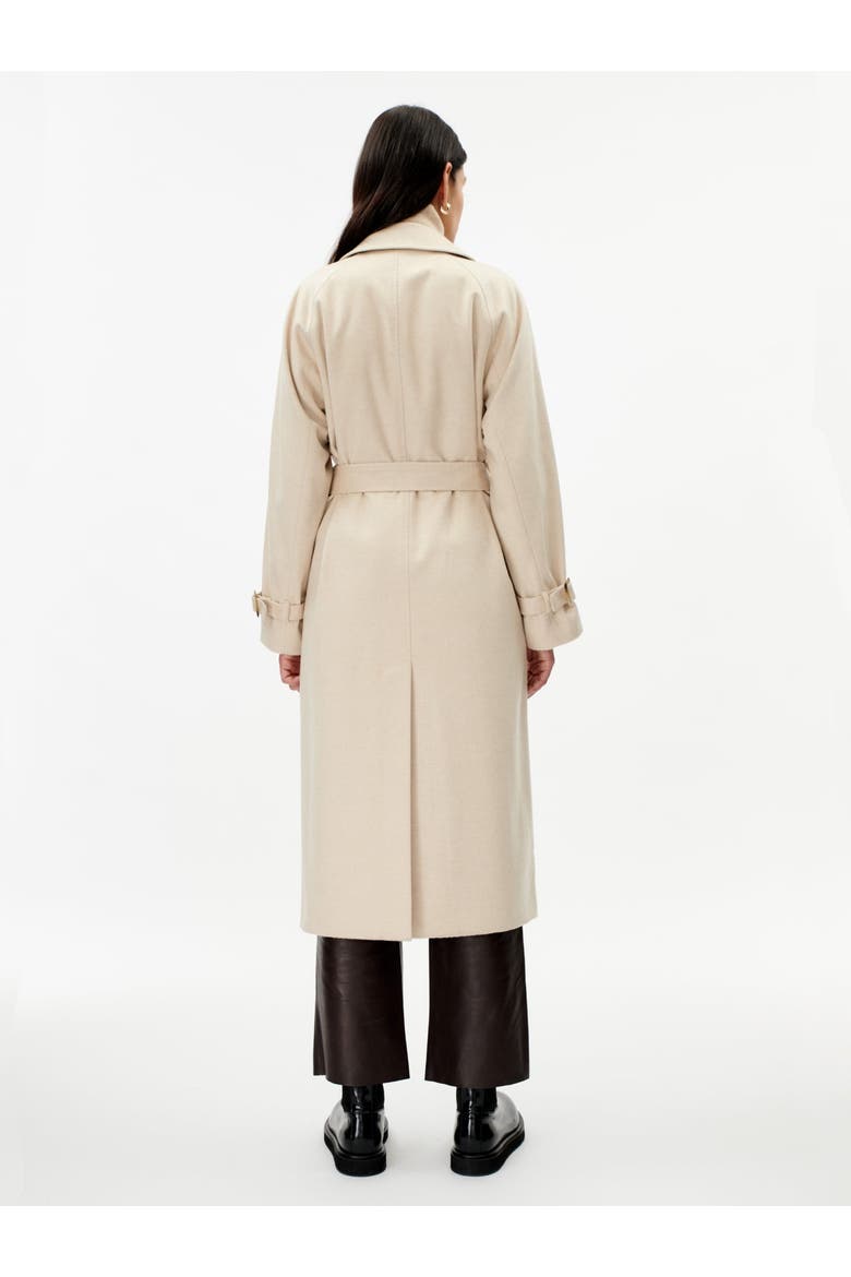 Cashmere Double Breasted Trench Coat, Alternate, color, beige