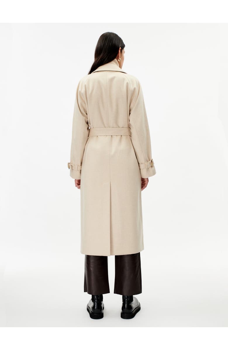 GOBI Mongolian Cashmere Cashmere Double Breasted Trench Coat, Alternate, color, Beige