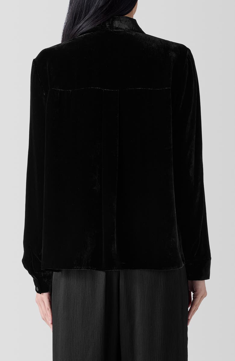 Eileen Fisher Classic Collar Easy Velvet Button-Up Shirt, Alternate, color, 