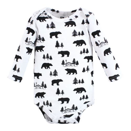Hudson Baby Five-piece Collection Of Long-sleeve Cotton Bodysuits In Multi