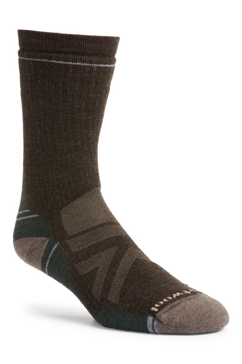 Hike Full Cushion Crew Socks, Main, color, CHESTNUT