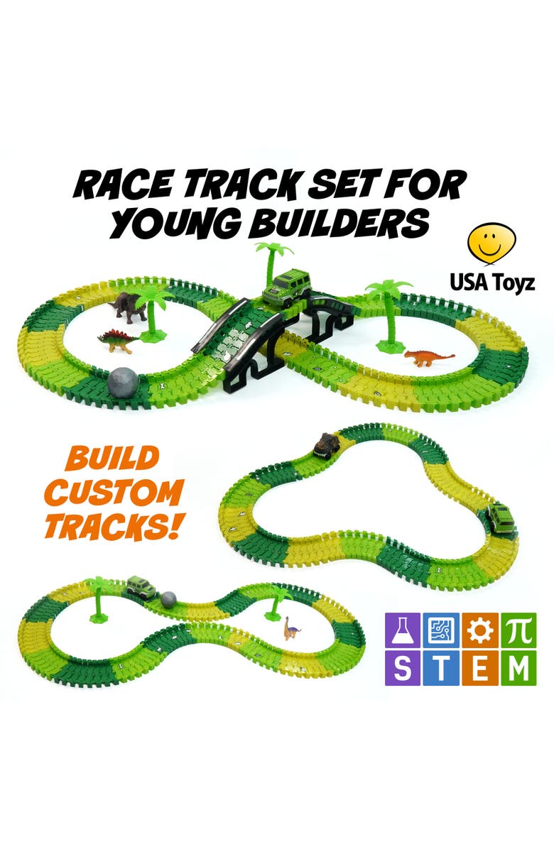 USA Toyz Dinosaur Race Tracks for Kids- 262pk, Alternate, color, Multi Color