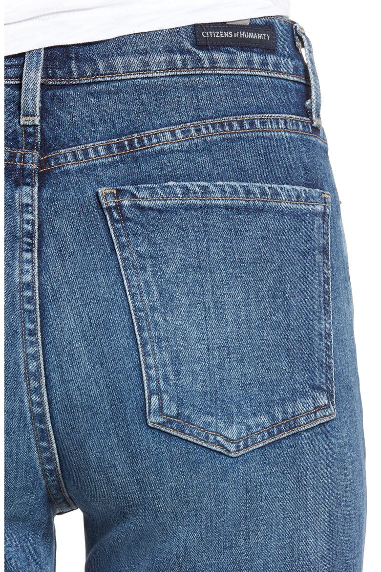 Olivia High Waist Ankle Slim Jeans, Alternate, color, SOLO