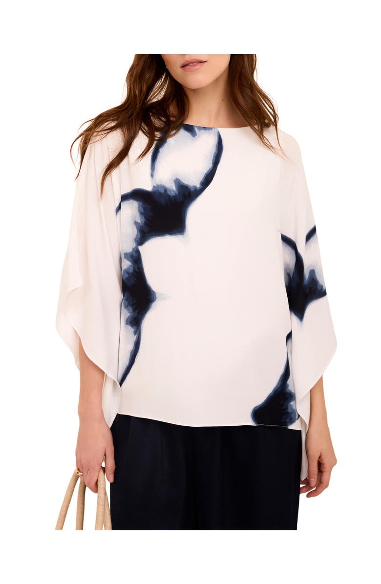 MINT VELVET Print Batwing Top, Main, color, Navy