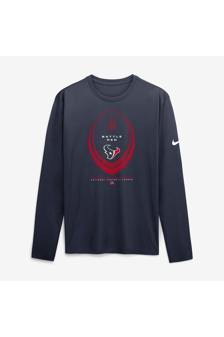 Men's Nike Navy Houston Texans Legend Icon Dri-FIT Long Sleeve T-Shirt, Alternate, color, Navy