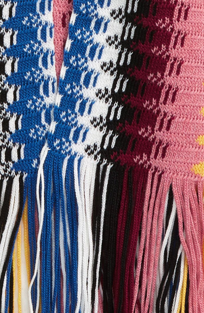 Missoni Pattern Stripe Fringe Wool Scarf, Alternate, color,