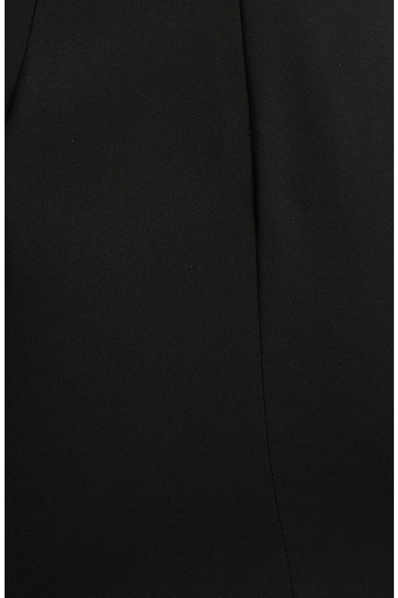Bonnie Puff Sleeve Belted Sheath Dress, Alternate, color, BLACK