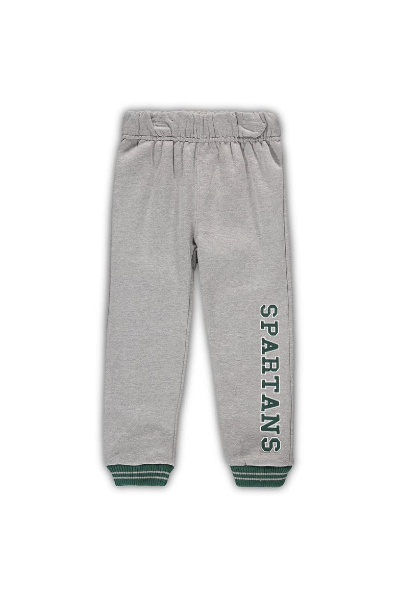 Toddler Colosseum Green/Heathered Gray Michigan State Spartans Poppies Hoodie and Sweatpants Set, Alternate, color, Green