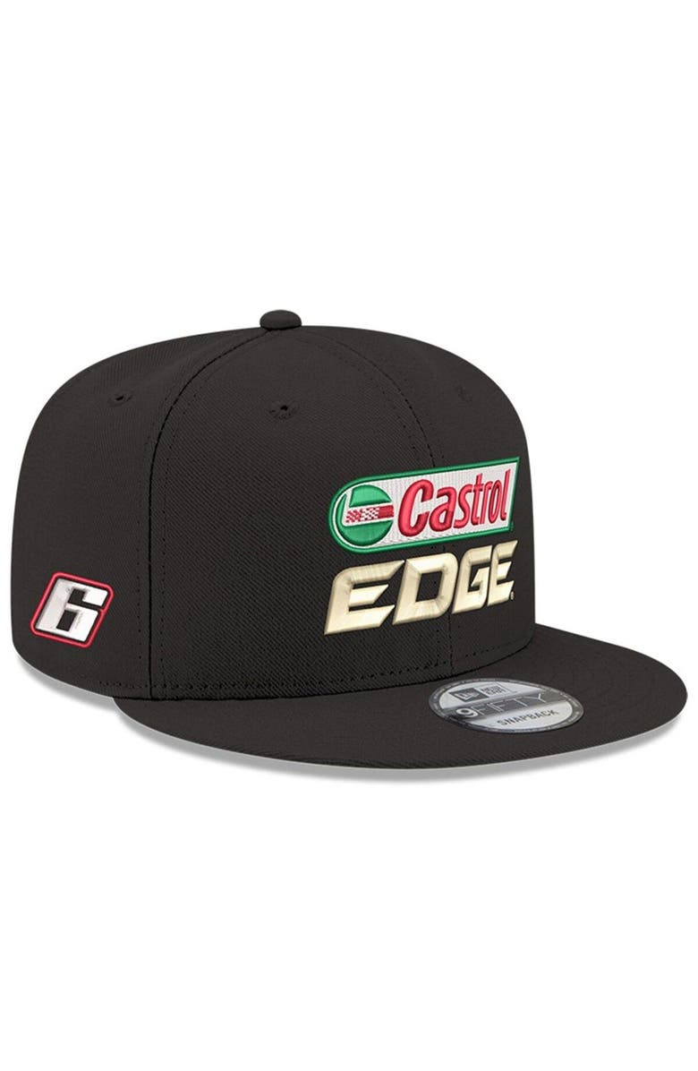 New Era Men's New Era  Black Brad Keselowski Castrol Edge 9FIFTY Sponsor Snapback Hat, Main, color, 