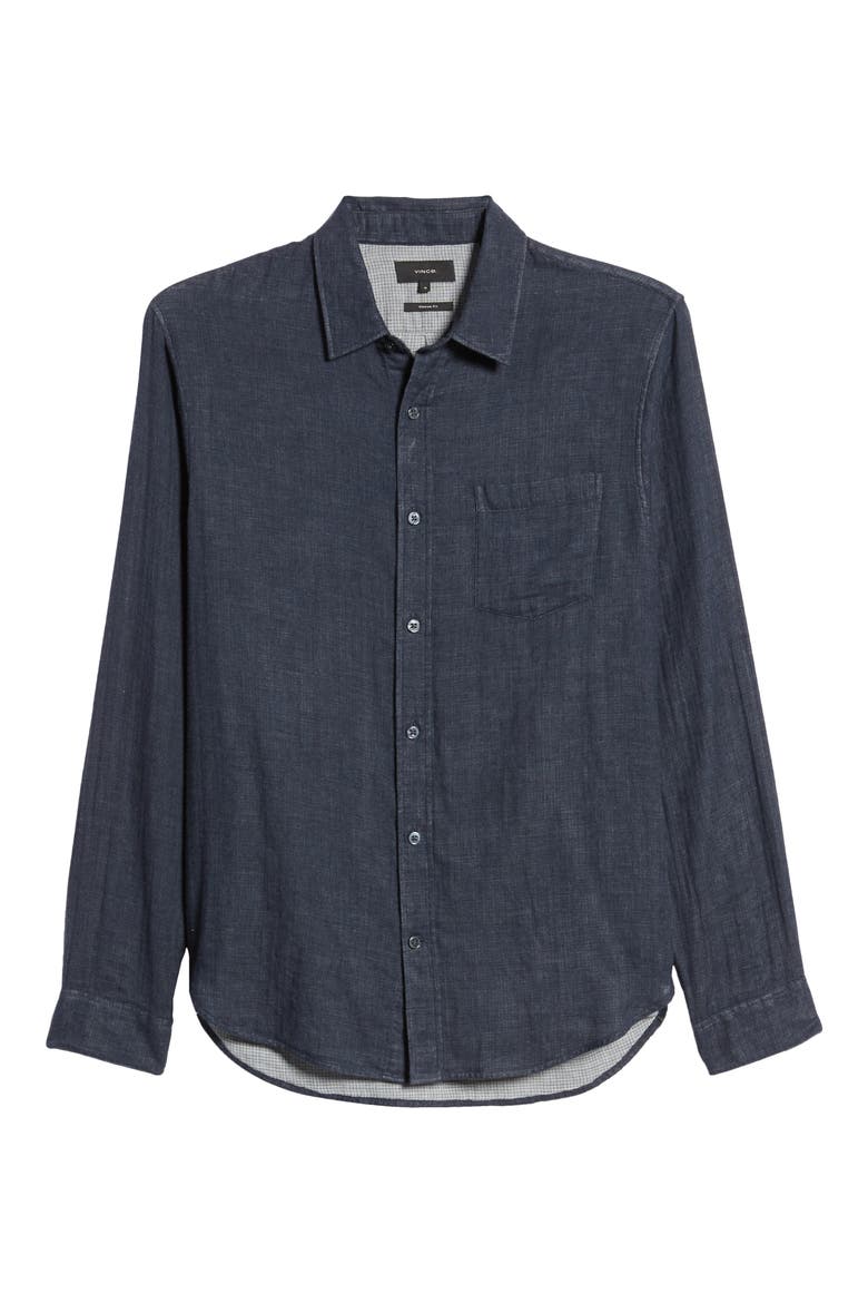 Regular Fit Double Face Button-Up Shirt, Alternate, color, H COASTAL
