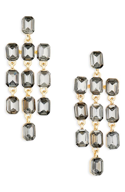 Chunky Crystal Chandelier Earrings