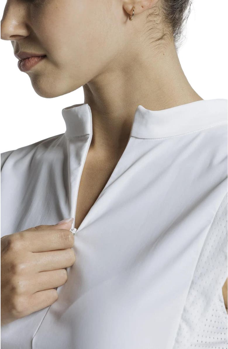 AVI Pickleball Volley Zip Sleeveless, Alternate, color, White Lotus