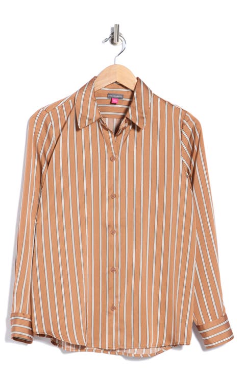 Striped Button Front Shirt