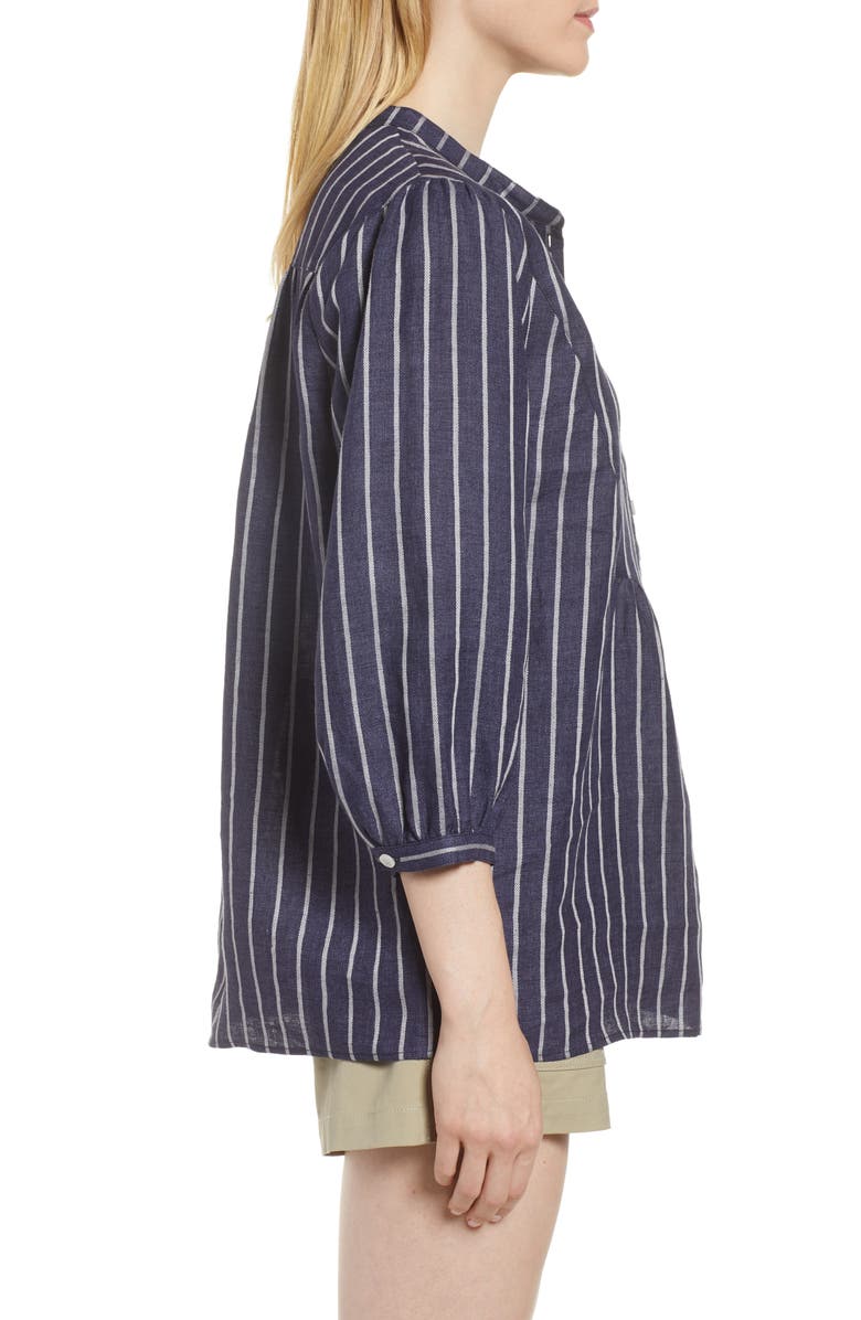 Nordstrom Signature Stripe Linen Shirt, Alternate, color, 