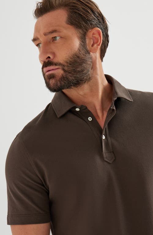 Brunello Cucinelli Piqué Polo Shirt In Brown