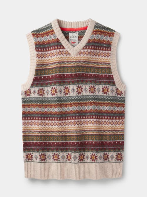 Aubin Fair Isle Slipover Wool Vest