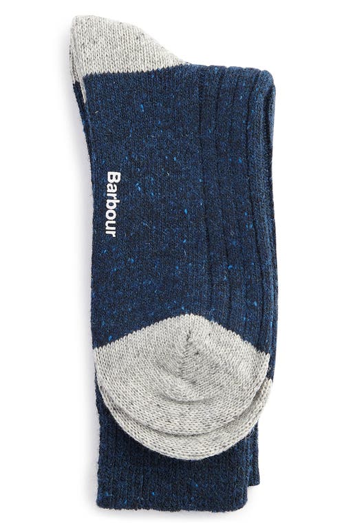 Barbour Houghton Wool Blend Socks In Blue
