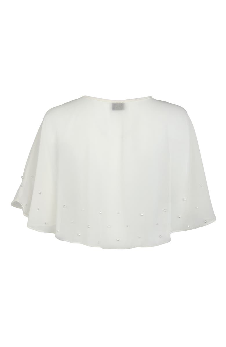 SAACHI Embellished Georgette Capelet, Alternate, color, Ivory