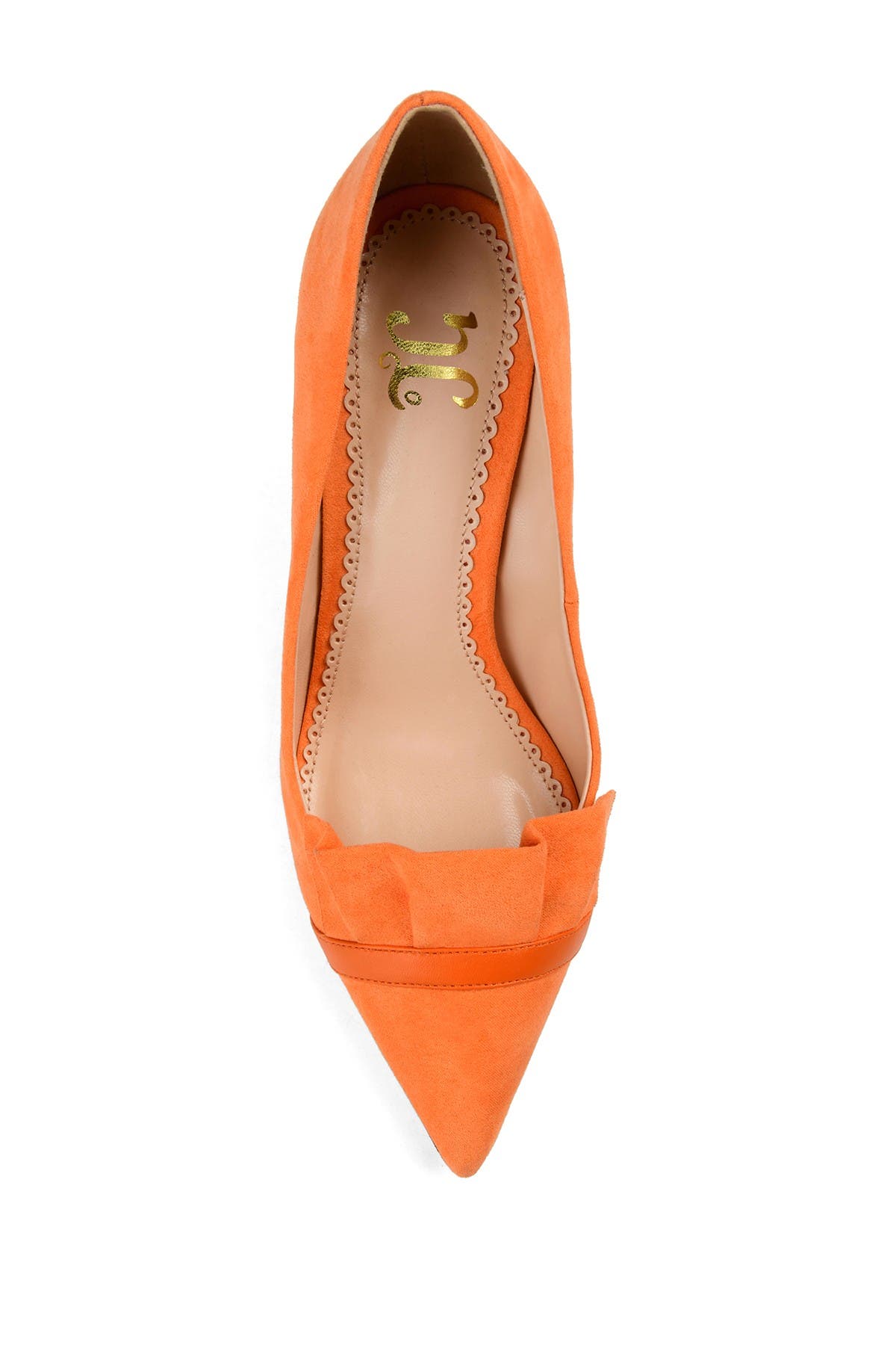 JOURNEE Marek Ruffle Pump, Alternate, color, ORANGE
