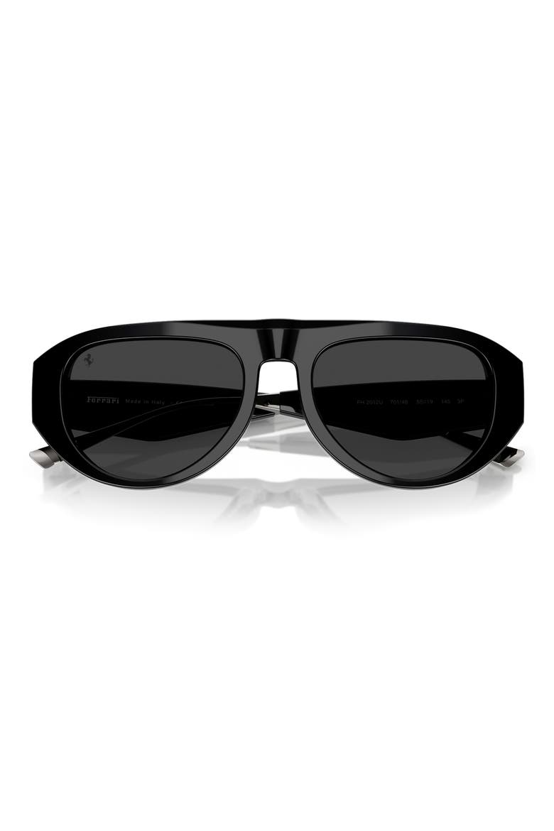 55mm Pilot Sunglasses, Alternate, color, BLACK / GREY POLAR