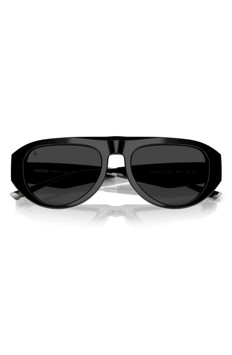 Scuderia Ferrari 55mm Pilot Sunglasses, Alternate, color, Black / Grey Polar