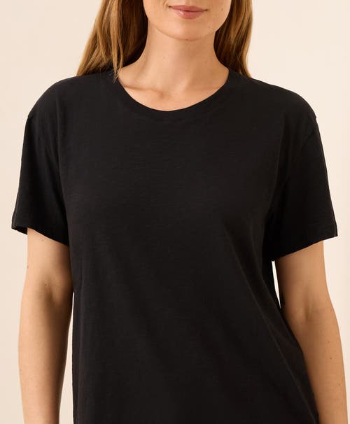 Pact Organic Cotton Featherweight Slub Relaxed Tee In Black