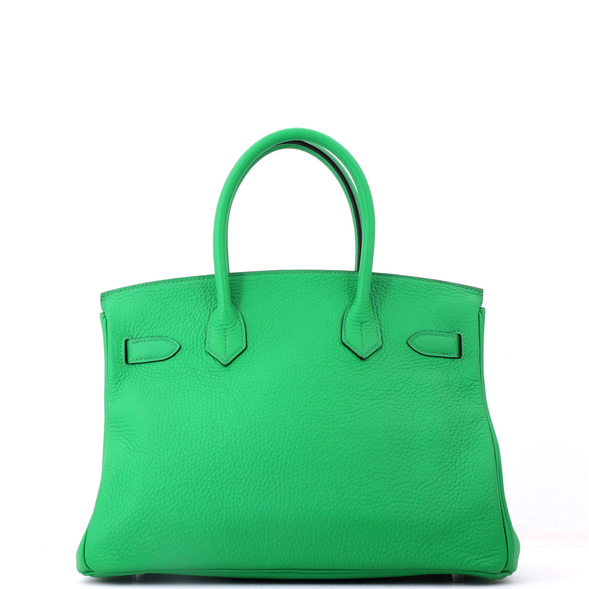 Pre-Owned Hermes Birkin Handbag Green Clemence with Palladium Hardware 30, Alternate, color, Green