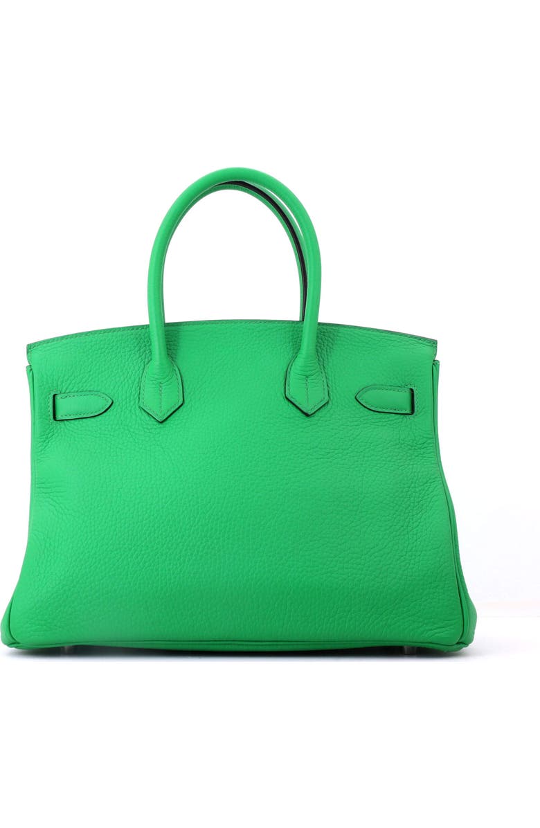 Pre-Owned Hermes Birkin Handbag Green Clemence with Palladium Hardware 30, Alternate, color, Green