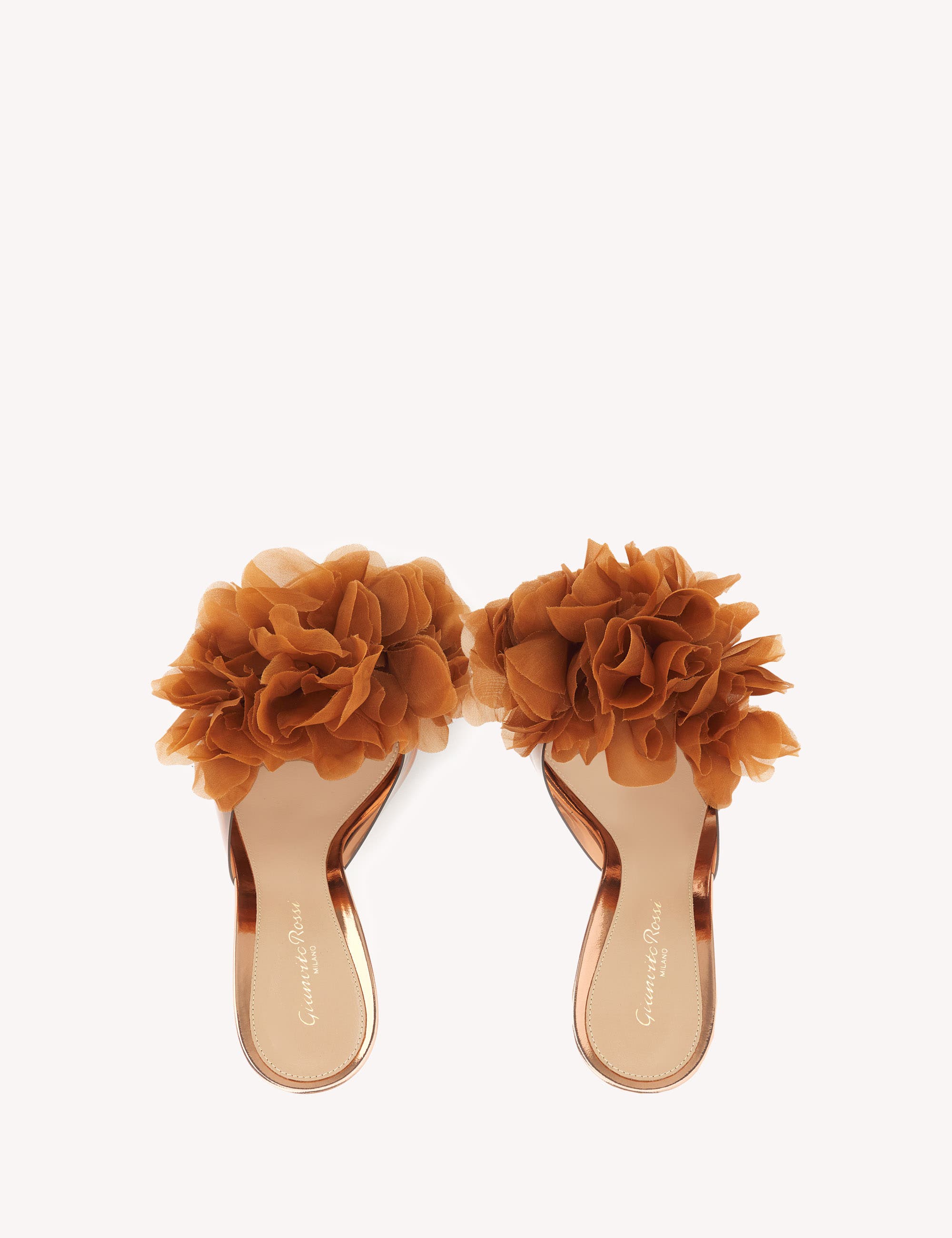 Gianvito Rossi Igea Mules, Alternate, color, Metallic Rust Tpu