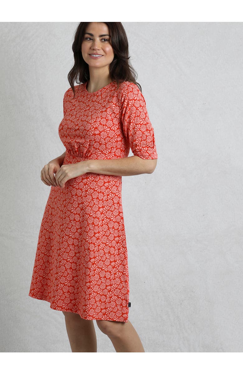 Weird Fish Cassandra Jersey Swing Dress, Alternate, color, Crimson