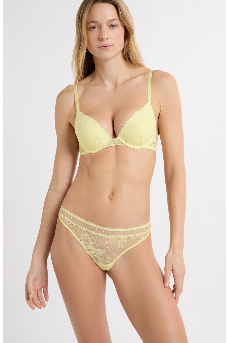 Plume Tanga Panties, Alternate, color, LIGHT YELLOW