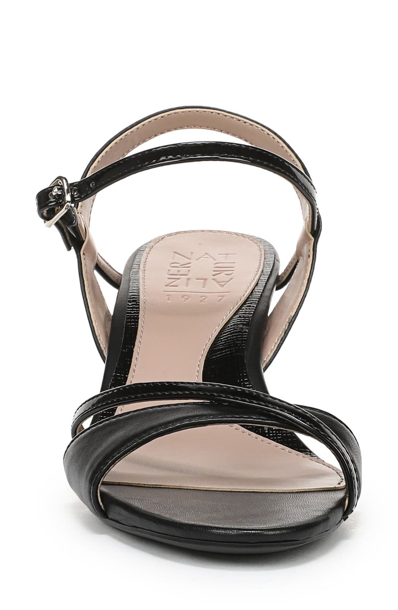 Naturalizer Trey Ankle Strap Sandal, Alternate, color, Black