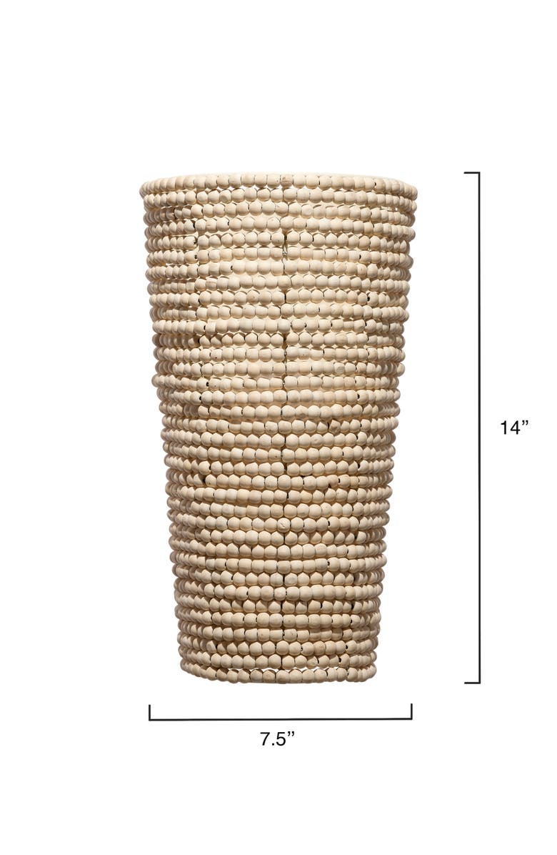 JAMIE YOUNG Seawall 1-Light Beaded Cone Wall Sconce, Natural, Alternate, color, Natural