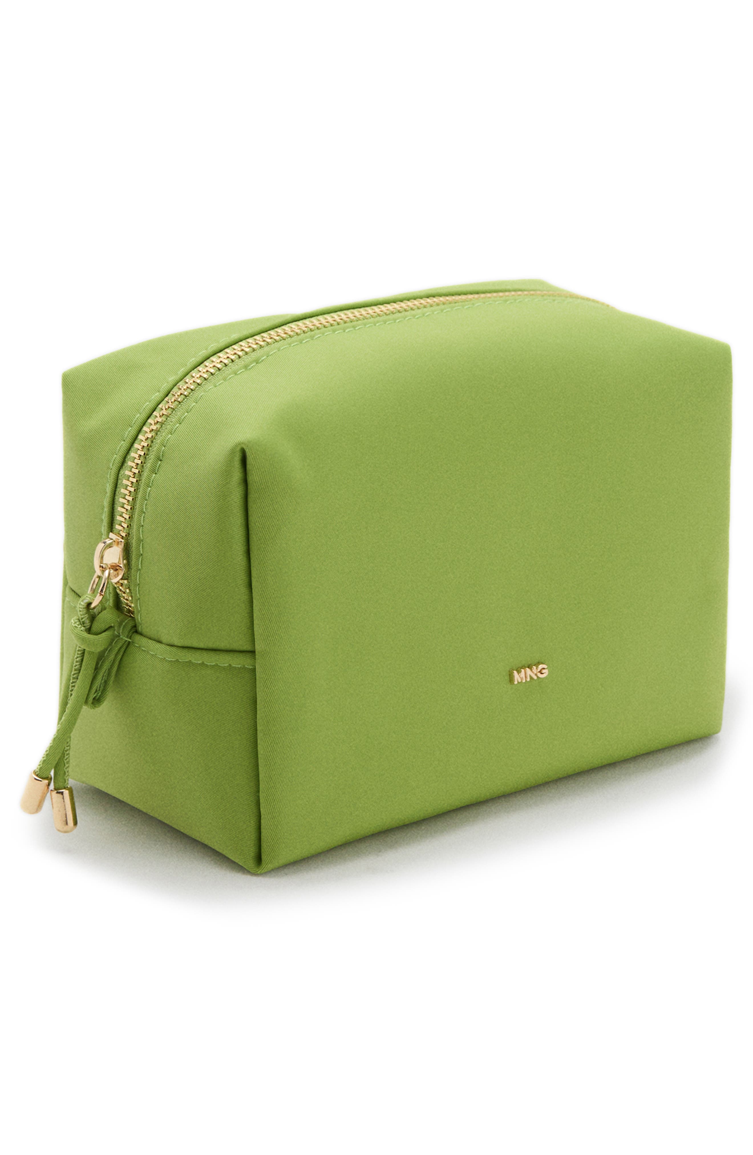Nylon Cosmetics Case, Alternate, color, LIME