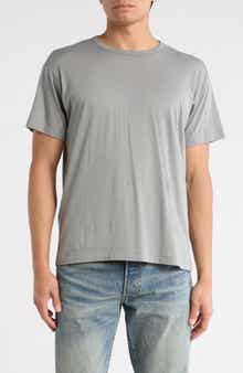 BUCK MASON Cotton & Cashmere Blend Curved Hem T-Shirt