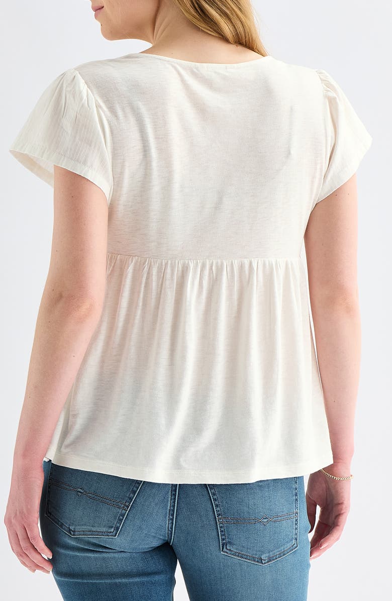 Lucky Brand Embroidered Square Neck Top, Alternate, color, Gardenia