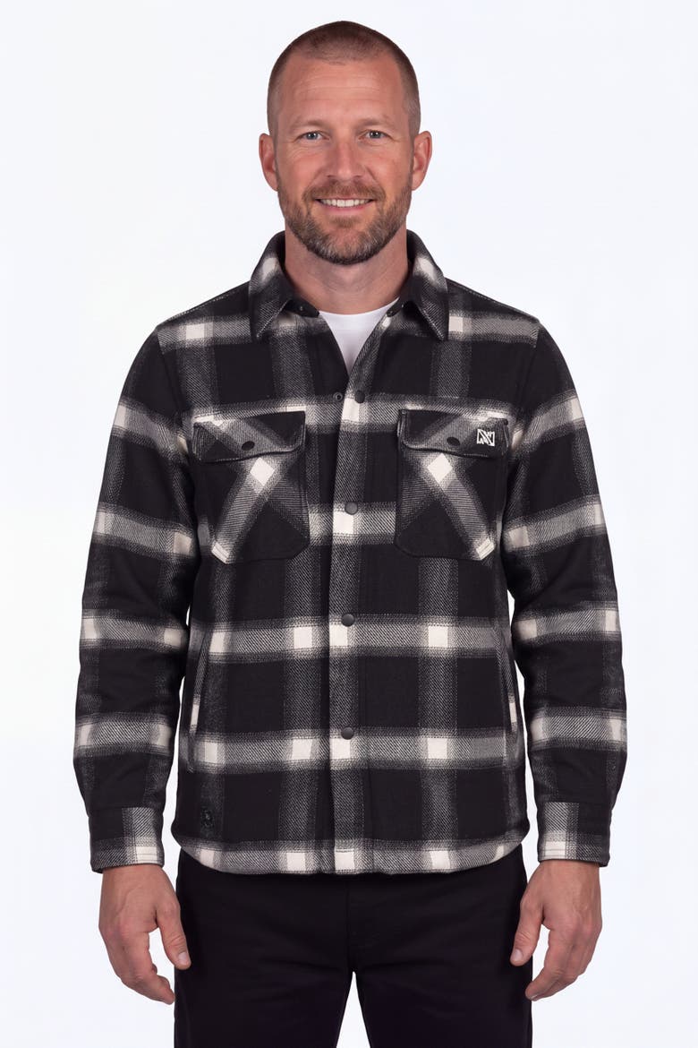 Men's Kodiak Plaid Heated Jacket, Main, color, Black and White