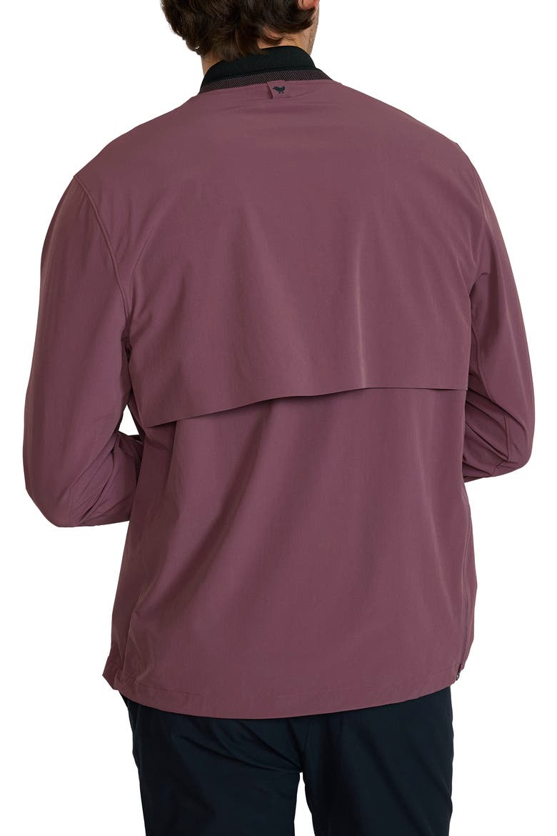 Kinetic Wind Golf Pullover, Alternate, color, PLUM WINE