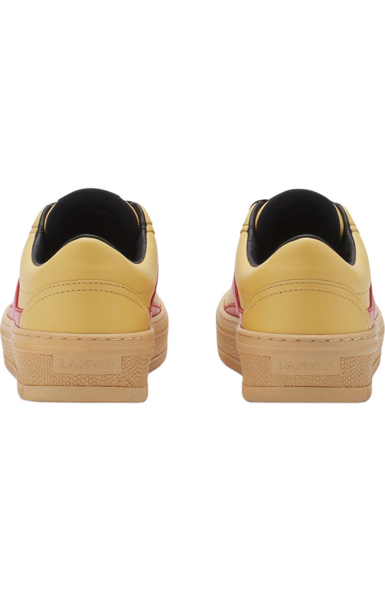 Lanvin x FUTURE LEATHER CASH SNEAKERS FOR WOMEN, Alternate, color, Bright Yellow/Red