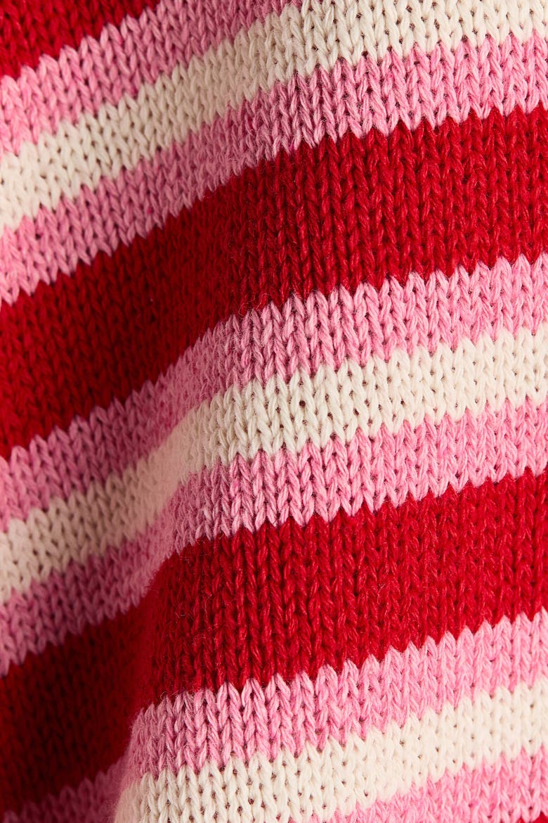 Knit T-shirt, Alternate, color, Pink/striped